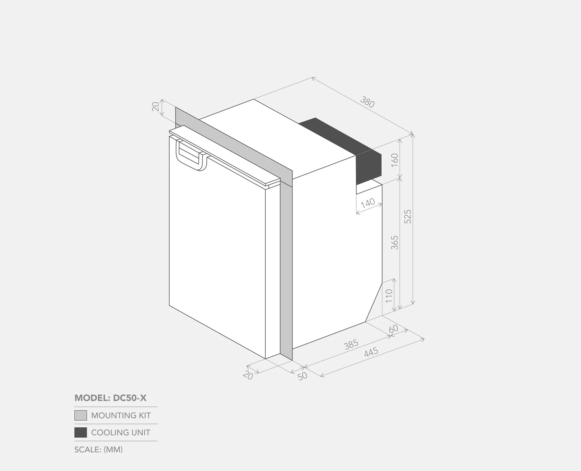 Bushman DC50X 12/24v Upright Fridge/Freezer 50L - Image 7